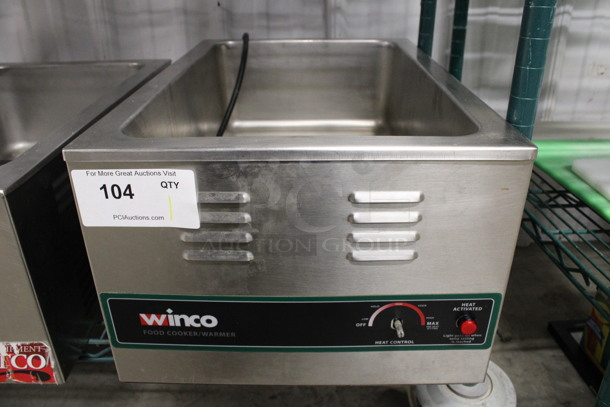 Winco Model FW-S600 Stainless Steel Commercial Countertop Food Warmer. 120 Volts, 1 Phase. 14.5x23x10. Tested and Working!