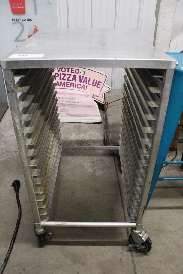Metal Commercial Pan Transport Rack on Commercial Casters. 21x26x38
