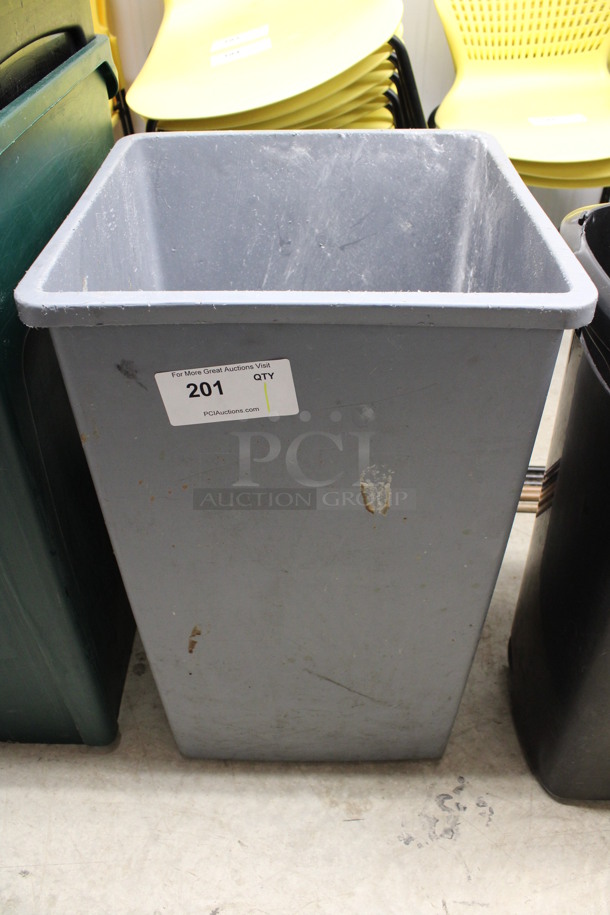 Gray Poly Trash Can. 16x16x26.5