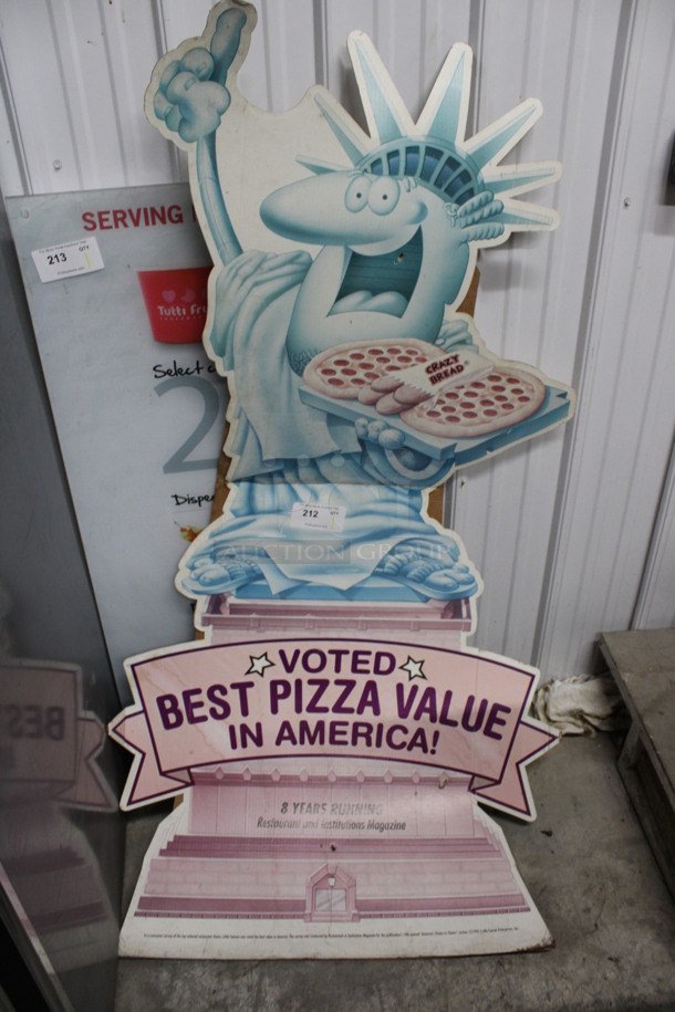 Little Caesar's Cardboard Sign; Best Pizza Value In America. 36x66