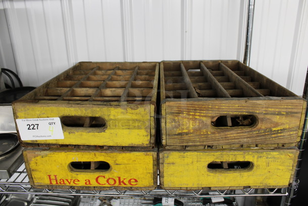 4 Wooden Coke Bottle Boxes. 18x12x4. 4 $16,449.87