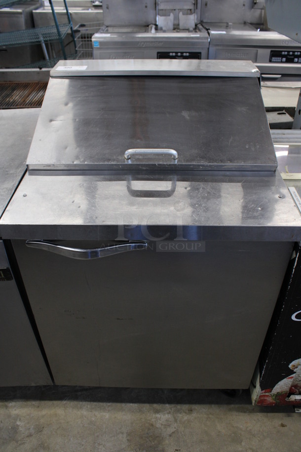 Kool-it Model KST-27-1 Stainless Steel Commercial Sandwich Salad Prep Table Bain Marie Mega Top on Commercial Casters. 115 Volts, 1 Phase. 27.5x30x43. Tested and Working!