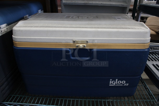 Igloo Blue and White Poly Portable Cooler. 24x14x16