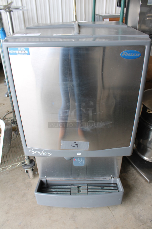 Follet Symphony Model 50CI400A Stainless Steel Commercial Ice Machine and Dispenser. 115 Volts, 1 Phase. 21x24x39.5