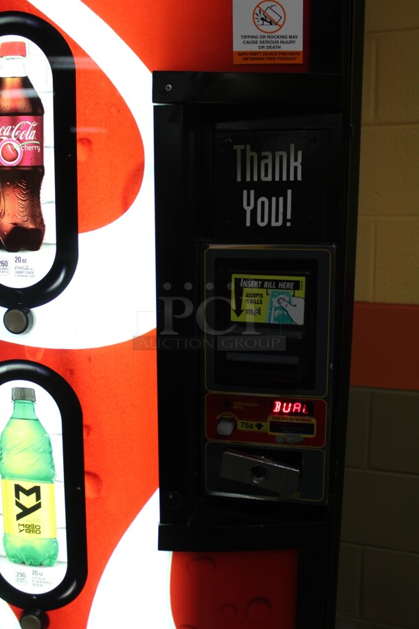 Dixie-Narco Refrigerated Vending Machine with Bill Acceptor! 115 Volts. 60HZ. 1 phase. 38x36x72. Does Not Include Keys! - Image 2 of 4