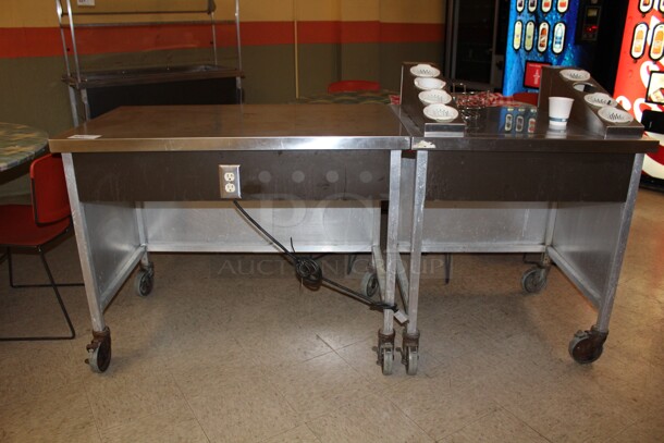 Stainless Steel Commercial Flatware Cart and Contents! 79x38.5x36