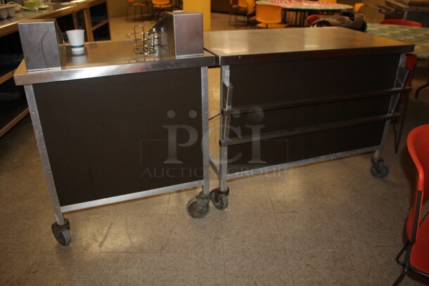 Stainless Steel Commercial Flatware Cart and Contents! 79x38.5x36 - Image 5 of 6