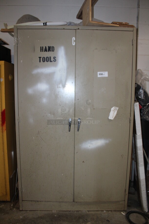 Metal Storage Cabinet with Various Tools and Supplies! 48x24x78