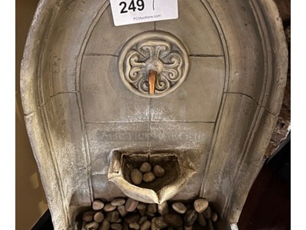 Decorative Wall Mount Stone Water Fountain With Stones. 17x10x36 - Image 4 of 4