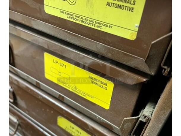 Steel Lawson Products, Inc Stackable Storage Cabinet with Various Screws, Nuts, Wire Connectors, and Much More! 20x16x58 - Image 5 of 5