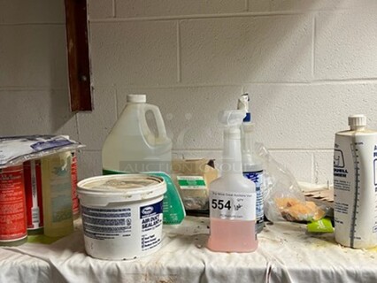 ALL ONE MONEY! Lot Of Various Paint, WoodFinish Stain, Air Duct Sealant, Ice Machine Cleaner, and More!