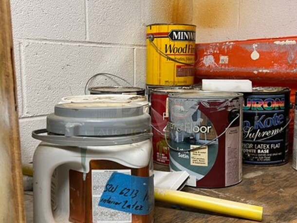 ALL ONE MONEY! Lot Of Various Paint, WoodFinish Stain, Air Duct Sealant, Ice Machine Cleaner, and More! - Image 3 of 3