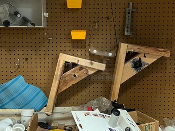 Metal Storage Cabinet with Various Tools, White Tubing, Caulk and Davidson Ladder! 48x24x78 - Image 2 of 6