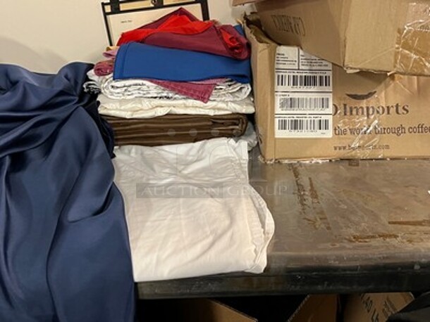 Stainless Steel Table, Various Linens, Laundry Bin/Cart, Hangers, Tissue Boxes, and More! BUYER MUST REMOVE! Winning Bidder Can Take What They Want From Lot! - Image 2 of 6