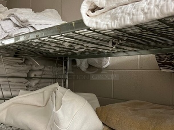 Contents In Room! Includes Metal Shelving Units, Blankets, Towels, Various Sized Sheets, and More! BUYER MUST REMOVE! Winning Bidder Can Take What They Want From Lot! - Image 6 of 7
