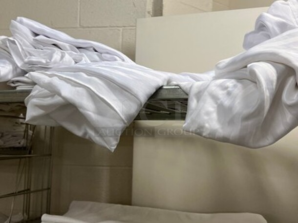 Lot Of Metal Shelving Units, Various Sized Lines, Sheets, Blankets, and Towels! BUYER MUST REMOVE! Winning Bidder Can Take What They Want From Lot! - Image 2 of 5