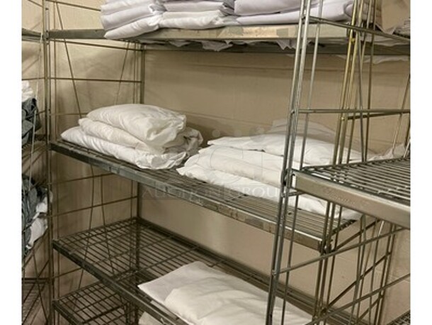 Lot Of Metal Shelving Units, Various Sized Lines, Sheets, Blankets, and Towels! BUYER MUST REMOVE! Winning Bidder Can Take What They Want From Lot! - Image 3 of 5