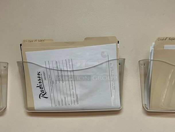 ALL ONE MONEY! Lamp, Printer Calculator, Stapler, 3 Wall Mount File Holders and 2 Chairs!  - Image 5 of 5