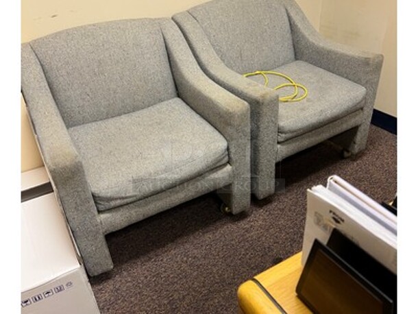 Contents in Entire Room! Lot Includes Wooden Desk, Filing Cabinets, Pitney Bowes Postage Meter, 2 Chairs, Monitor, Keyboard, Phone, Calculator, and More! BUYER MUST REMOVE! Winning Bidder Can Take What They Want From Lot! - Image 6 of 7