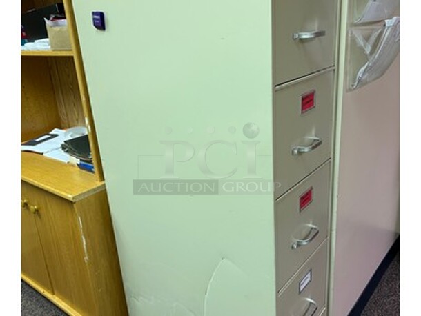 Contents in Entire Room! Lot Includes Wooden Desk, Filing Cabinets, Pitney Bowes Postage Meter, 2 Chairs, Monitor, Keyboard, Phone, Calculator, and More! BUYER MUST REMOVE! Winning Bidder Can Take What They Want From Lot! - Image 7 of 7