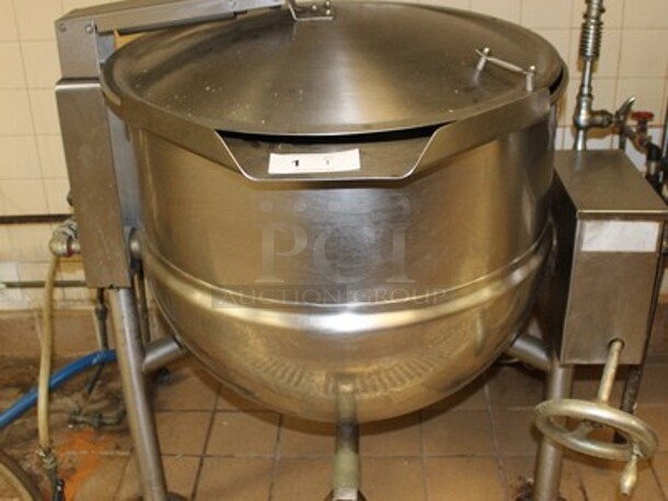 Stainless Steel Commercial Gas Tilt Kettle. Working Before Business Closed! 32x37x41 - Image 1 of 4