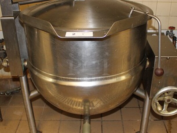 Stainless Steel Commercial Gas Tilt Kettle. Working Before Business Closed! 32x37x41