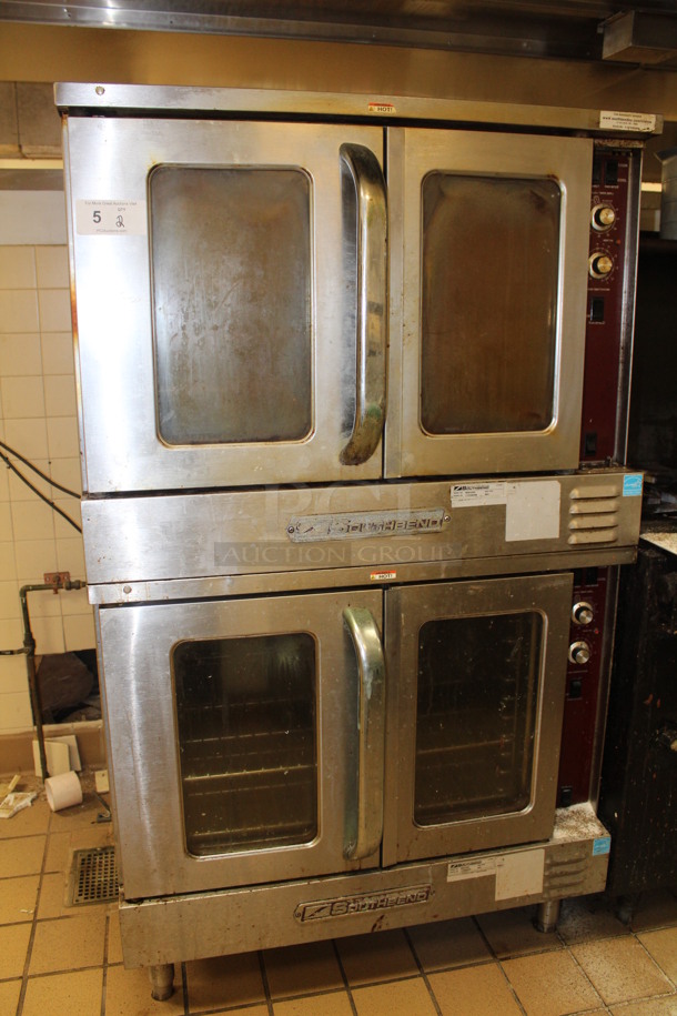 2 Southbend Model BGS/22SC Stainless Steel Commercial Gas Convection Ovens. Working Before Business Closed! 2X Your Bid! 38x30x65.