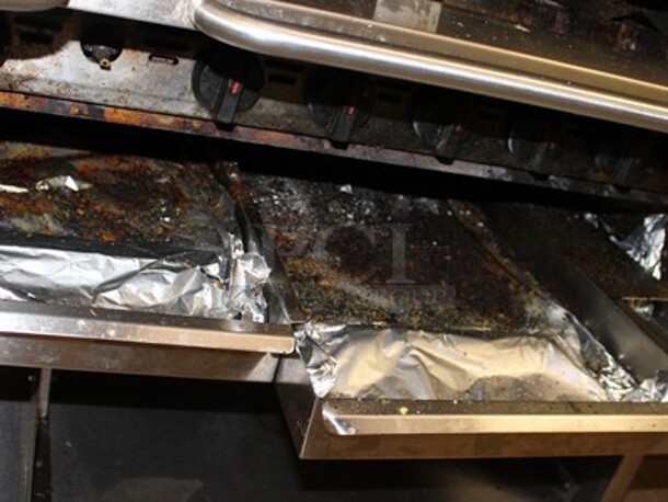 Stainless Steel Commercial Grill On Commercial Casters With Lower Storage. Working Before Business Closed! 58x36x40 - Image 6 of 8