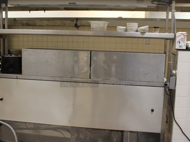 True Model TSSU-72-24M-B-ST Stainless Steel Commercial Sandwich Salad Bain Marie Mega Top With Hatco Model GRAH-60 Food Warmer, 2 Overshelves, And Cutting Board On Commercial Casters. 115 Volts. 1 Phase. Working Before Business Closed! 72x35x70 - Image 12 of 12