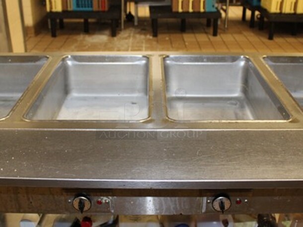 Piper Model DR-4-R Stainless Steel 4 Bay Steam Table With Hatco Model GRAH-54 Food Warmer and Lower Shelf. Working Before Business Closed! 58x32x68. - Image 2 of 9