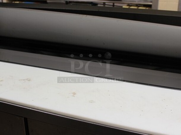 True Model TSSU-60-16D-4 Stainless Steel Commercial Salad Sandwich Bain Marie Mega Top With, 2 Overshelves, 4 Lower Drawers and Cutting Board on Commercial Casters. Working Before Business Closed! 60x30x70 - Image 2 of 7