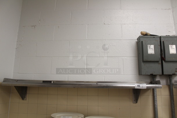 Stainless Steel Shelf. 60x10x10. BUYER MUST REMOVE! - Image 1 of 2