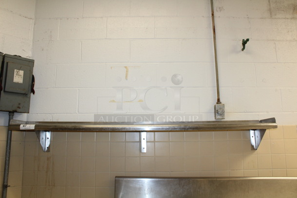 Stainless Steel Shelf. 72x10x10. BUYER MUST REMOVE!