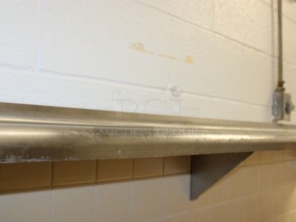 Stainless Steel Shelf. 72x10x10. BUYER MUST REMOVE! - Image 2 of 2