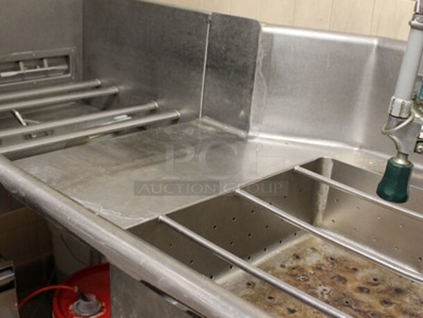 CMA Model EST-66 Stainless Steel Commercial Conveyor Dishwasher With Drainboards, Overshelf, and Hatco Water Booster. Left Drain Board: 95x29x38, Dishwasher: 83x25x70, Right L Shaped Drain Board: 90x154x72. Winning Bidder Can Take What They Want From Lot. BUYER MUST REMOVE! - Image 6 of 10