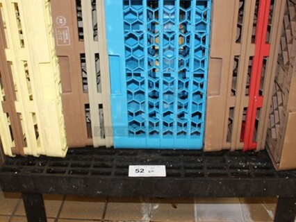 ALL ONE MONEY! Lot Of Dish Caddies and Plastic Dunnage Rack