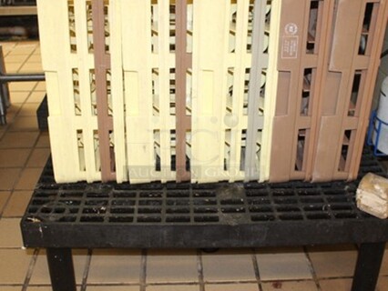 ALL ONE MONEY! Lot Of Dish Caddies and Plastic Dunnage Rack
