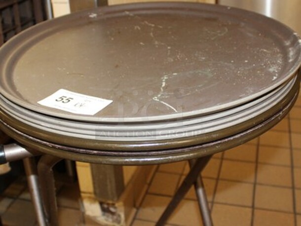 ALL ONE MONEY! Trays and Tray Stand. Trays are Roughly 27x22 - Image 2 of 2