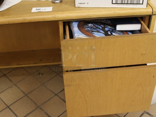 ALL ONE MONEY! Desk, Serving Trays, and More! Desk is 74x18x30 - Image 2 of 3