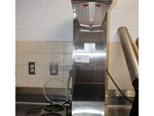 Newco Model NKTS-NSI Stainless Steel Commercial Coffee Brewer with Bunn 2 Burner Coffee Warmer. 9.5x20x36  - Image 1 of 5