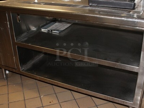 Stainless Steel Commercial Table/Drink Station with 6 Flavor Soda Dispenser, Ice Bin, and Undershelf Storage. 180x30x44. BUYER MUST REMOVE! - Image 6 of 7