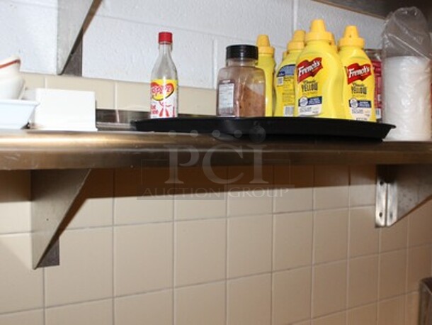 Stainless Steel Shelf. Includes Contents! 48x10x10. BUYER MUST REMOVE! - Image 2 of 2