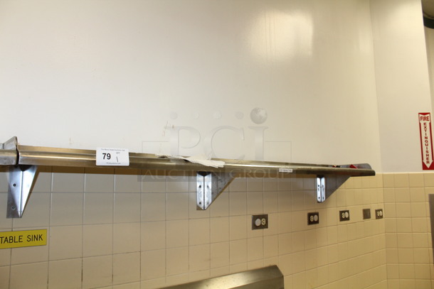 Stainless Steel Shelf. 72x10x10. BUYER MUST REMOVE! - Image 1 of 1