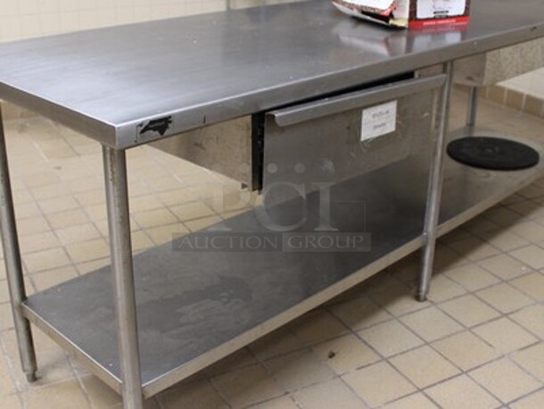 Triad Brand Stainless Steel Table With 2 Drawers. Includes Contents! 96x30x36 - Image 4 of 4