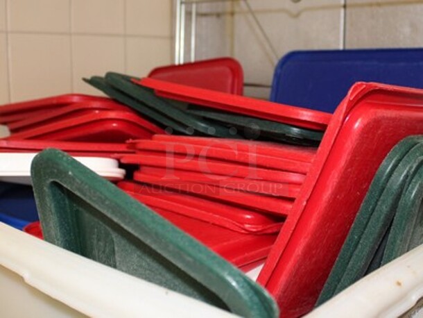 ALL ONE MONEY! Plastic Bin With Various Sized Lids - Image 1 of 1