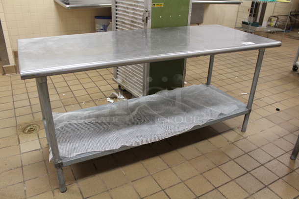Stainless Steel Table. 72x30x34