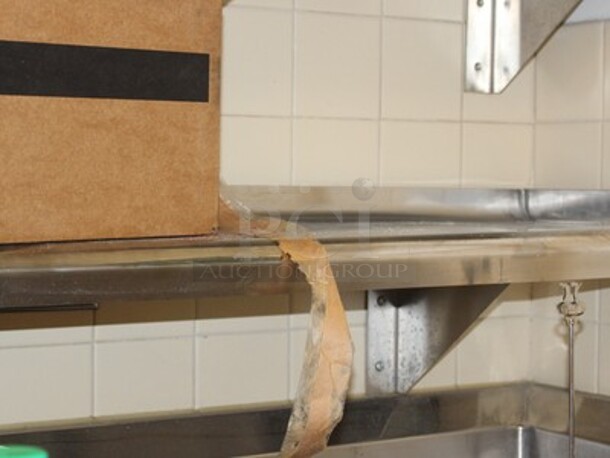 Stainless Steel Shelf. 72x10x10. BUYER MUST REMOVE! - Image 2 of 2