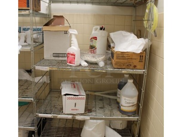 ALL ONE MONEY! Metal Shelving Unit With Contents! - Image 1 of 1