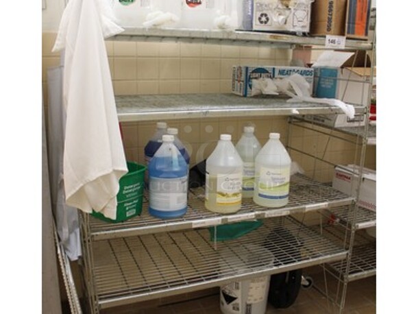 ALL ONE MONEY! Metal Shelving Rack With Contents! - Image 1 of 1