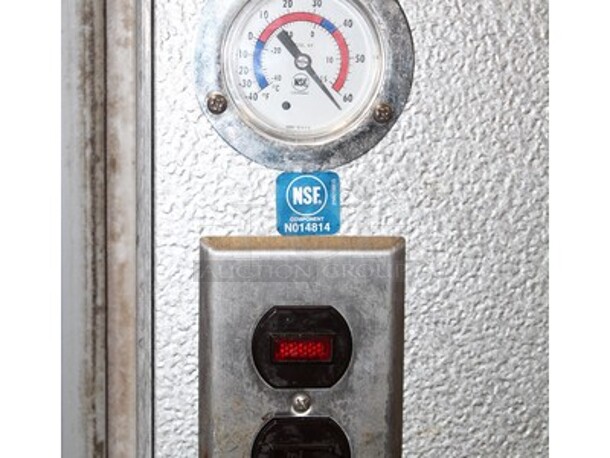 Harford Model Stainless Steel Commercial Walk In Cooler Box With Trenton Model TPLP214MAS1BR2-EC2 Evaporator. Working Before Business Closed! 8'x18'x7.5x. Does Not Include Metros! Condensers Are Above Units! BUYER MUST REMOVE! REFRIGERATION MUST BE REMOVED BY HVAC PROFESSIONALS!  - Image 3 of 11